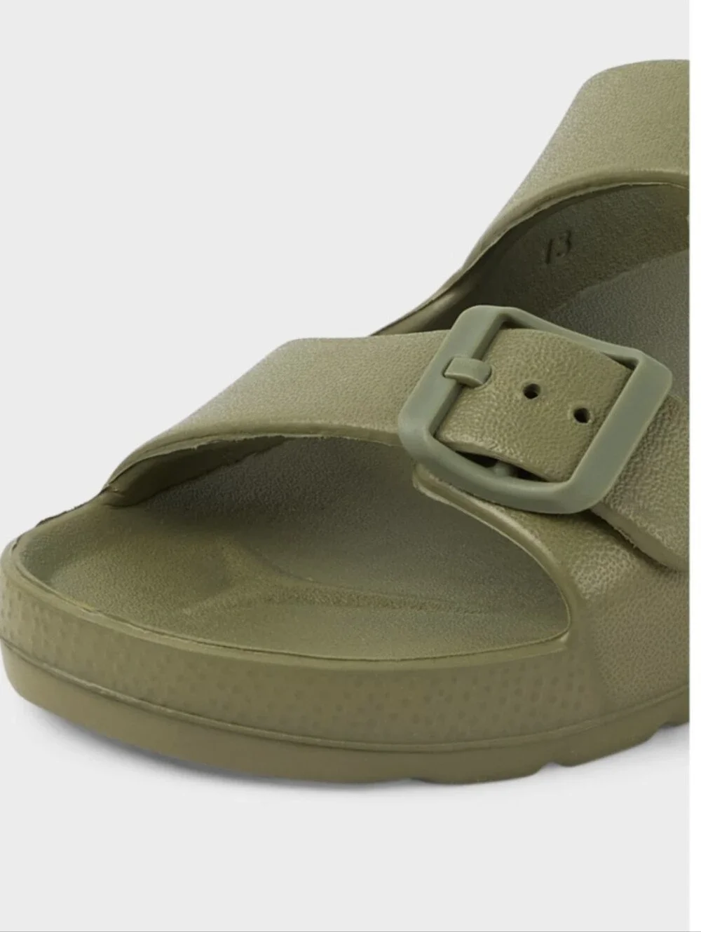 Like New Children'sPlace  Sz.4 Kids Olive Green Double-Buckle Sandals